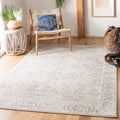 SAFAVIEH Tulum Collection 8 Square Ivory/Grey TUL264A Moroccan Boho Distressed Non-Shedding Area Rug