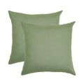 Rely+ Cotton Throw Pillow Covers 24X24 Inchs Set Of 2 Sage Green Decorative Zippered Cases For Couch Bedroom Sofa Farmhouse Livi