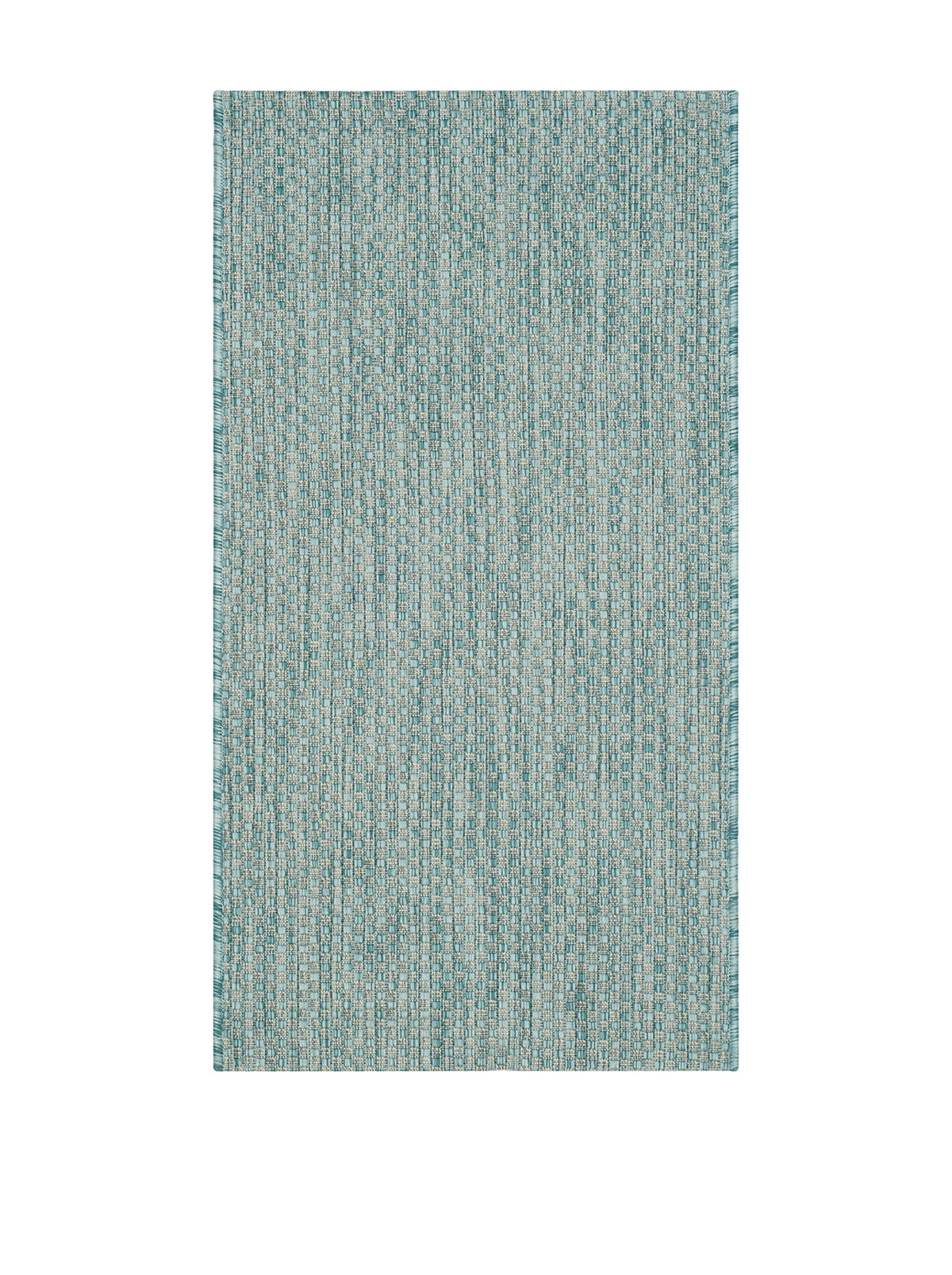 SAFAVIEH Courtyard Collection 27 x 5 Aqua/Grey CY8521 Indoor/ Outdoor Patio Backyard Mudroom Area Rug