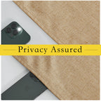 Nicetown Linen French Blackout Door Window Curtains, Privacy Front Door Curtains For Glass, Thermal Insulated Tie Up Shades Window Covering, Camel, 36' Wide X 72' Long, 1 Panel