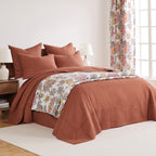 Levtex Home - Cross Stitch Adobe Bedspread Set - Twin Quilted Bedspread And One Standard Sham - Cross Stitch Pattern - Bedspread