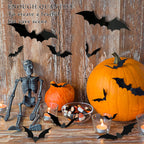 Halloween Decorations Bats Wall Decor Halloween Party Decorations Indoor Outdoor Halloween Decor Supplies, 64 Pcs Reusable Pvc 3