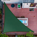 Shademart 7' X 10' X 12.2' Green Sun Shade Sail Upf50 Right Triangle Smtapt16 Canopy Fabric Cloth Screen, Water Air Permeable &