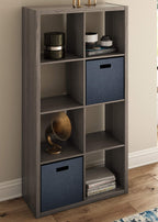 Closetmaid 8 Cube Heavy Duty Wooden Decorative Bookcase Shelf Storage Organizer With Open Back For Home, Closet, Office, Or Toys, Graphite Gray