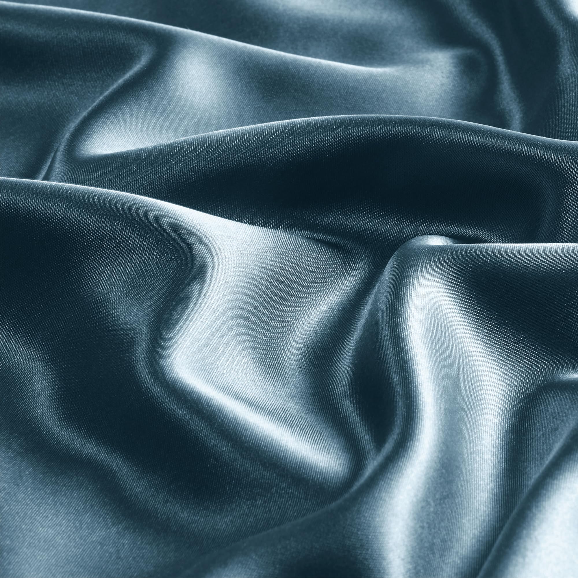Bedelite Satin Pillowcase With Zipper, Bluesteel Pillow Cases Queen Size Set Of 2, Super Soft And Cooling Similar To Silk Pillow
