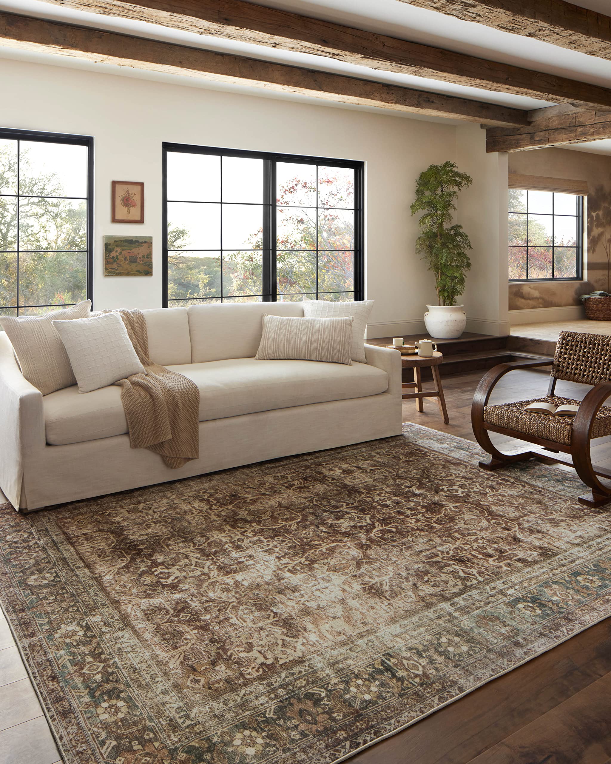 Loloi Magnolia Home by Joanna Gaines x Sinclair Rust/Lagoon 2-3 x 7-6 Runner Rug