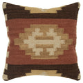 Rizzy Home | T05986 | 18"x18" Brown/Red/Neutral Decorative Pillow | Cover Only
