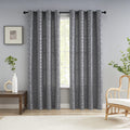 Taisier Home Silver Foil Print Linen Textured Curtains Geometric Dots Pattern Design Curtains for Nursery Toy Room Thermal Insul