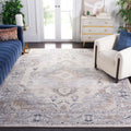 SAFAVIEH Oregon Collection Area Rug - 9 x 12, Beige & Grey, Oriental Distressed Design, Non-Shedding & Easy Care, Ideal for Hi