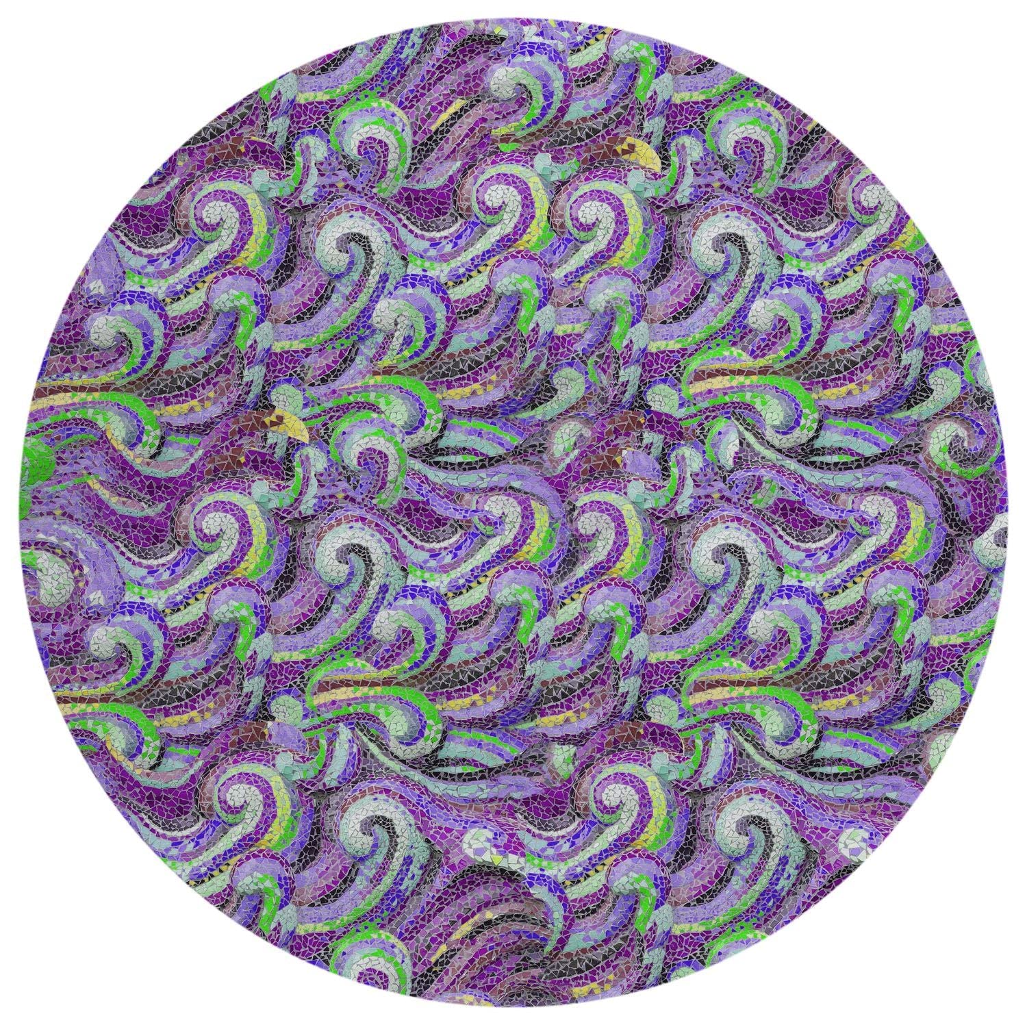Seabreeze Sz14 Purple Coastal Rug Round 8' X 8'