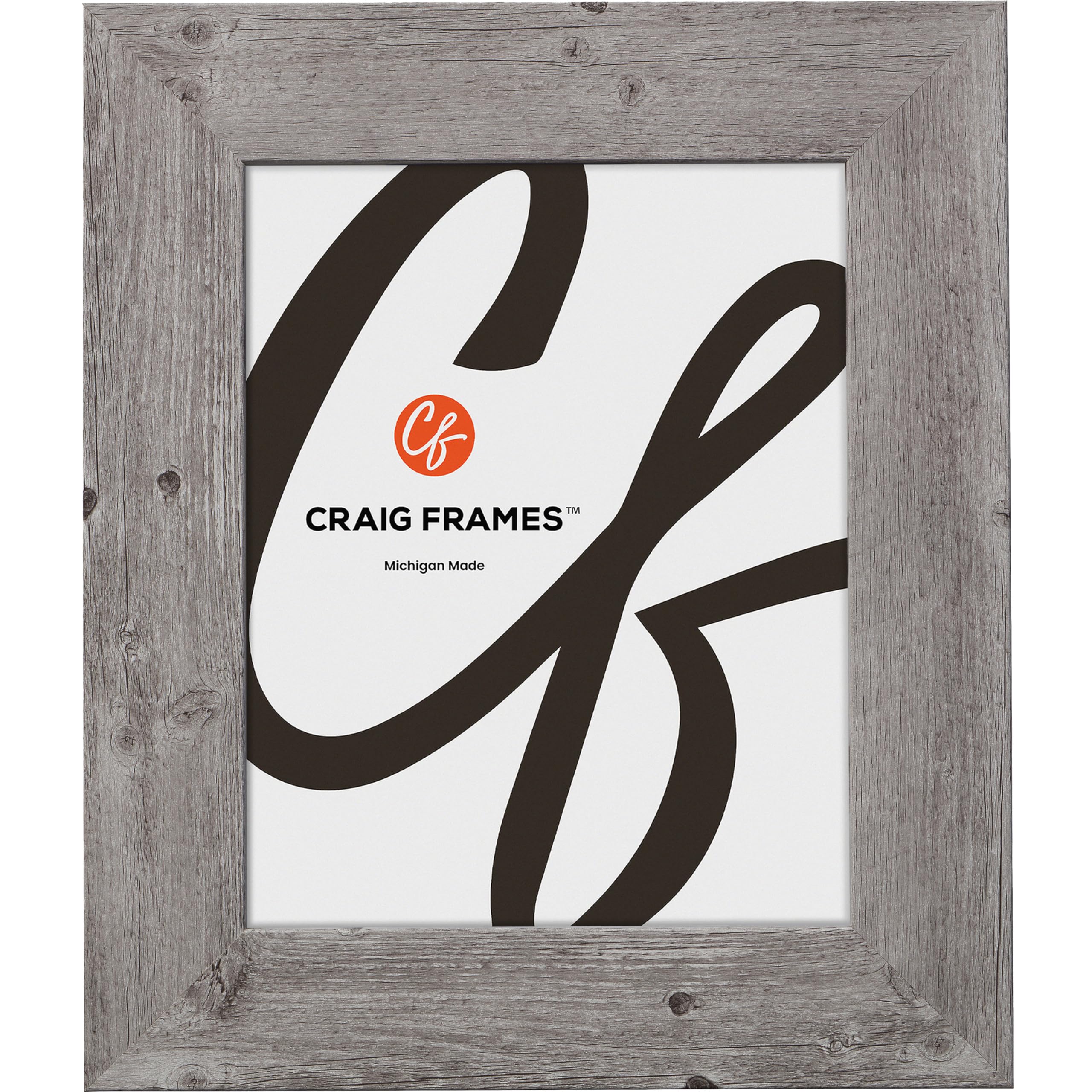 Craig Frames American Barn, 23x33 Picture Frame, Faux Barnwood, Light Grey Oak