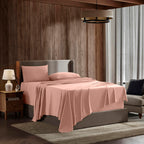 Nestl King Size Sheets Set - 4 Piece King Sheets, Deep Pocket, Hotel Luxury, Extra Soft, Breathable And Cooling, Peach King Bed Sheets