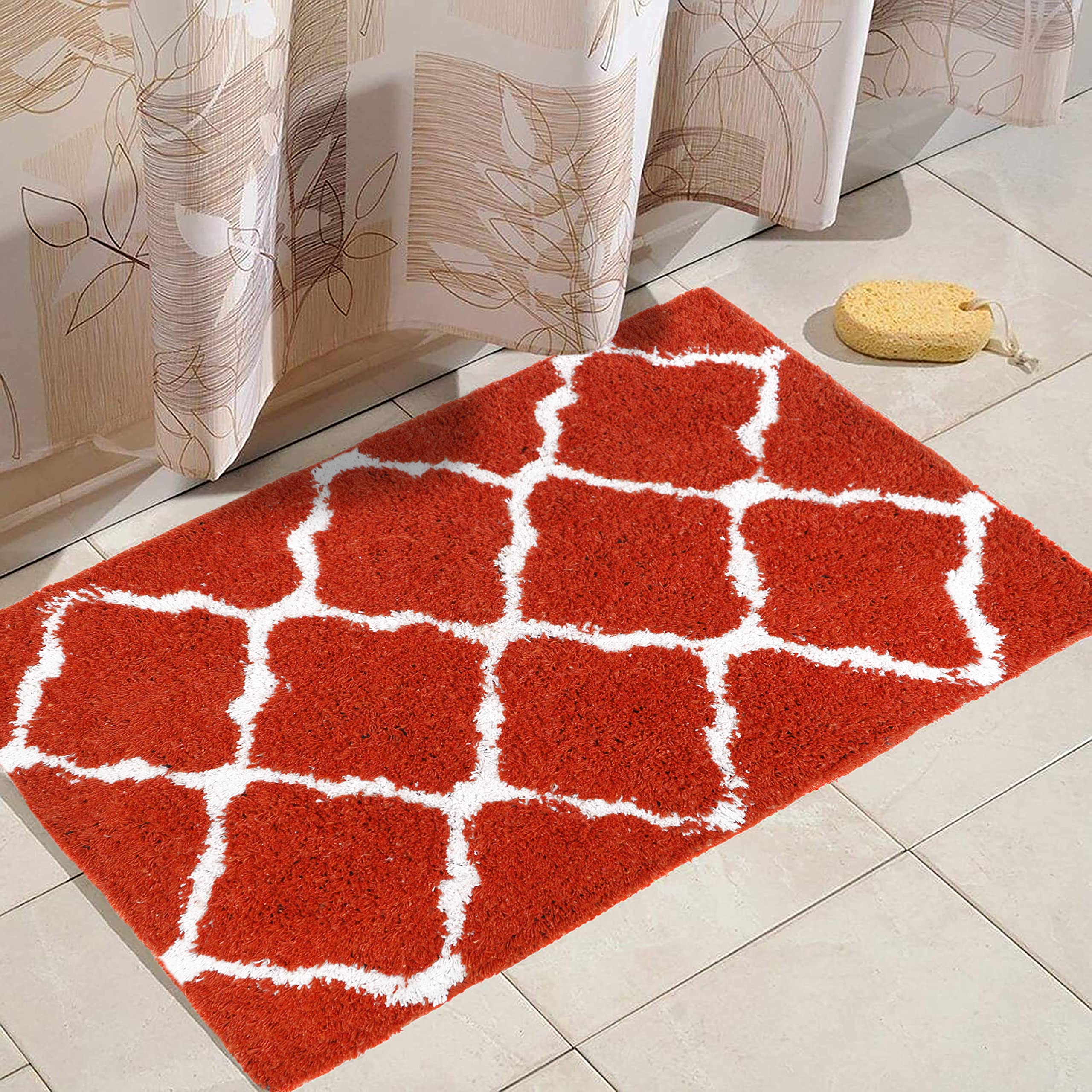 THE HOME TALK Cotton Bathmats | Water Absorbent Runners | Regular Striped Rugs | Floor Mats for Kitchen, Bathroom & Sink | Ultra