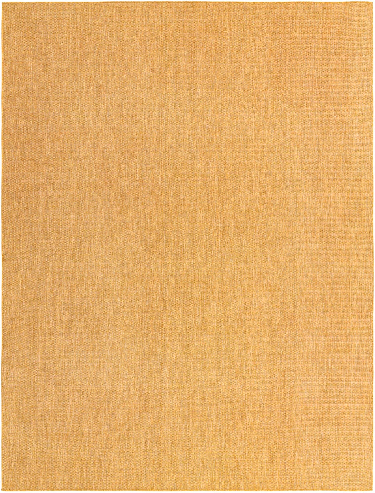 Unique Loom Collection Casual Transitional Solid Heathered Indoor/Outdoor Flatweave Area Rug (10' X 13' 1'' Rectangle, Corn Harv