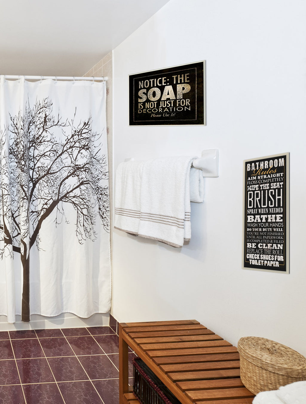 Stupell Home D  Cor Notice: The Soap ' Black Bathroom Wall Plaque, 10 X 0.5 X 15, Proudly Made In Usa