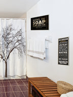 Stupell Home D  Cor Notice: The Soap ' Black Bathroom Wall Plaque, 10 X 0.5 X 15, Proudly Made In Usa