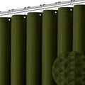 Pangsinne Waffle Shower Curtain Deep Green, Stall Shower Curtain, Heavy Duty Fabric Shower Curtains, Hotel Quality Bathroom Army