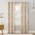 Sun Zero Jorah Botanical Print Thermal Insulated Energy Efficient Grommet Curtain Panel, 40 x 95, Linen