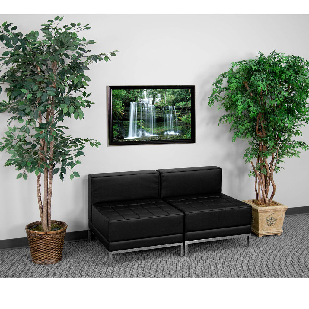 Flash Furniture HERCULES Imagination Series Black LeatherSoft Lounge Set, 2 Pieces