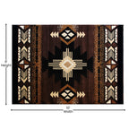 Flash Furniture Mohave Traditional Southwestern Style Area Rug - Rustic Chocolate Accent Rug - 8' X 10' - Olefin Fibers With Jute Backing