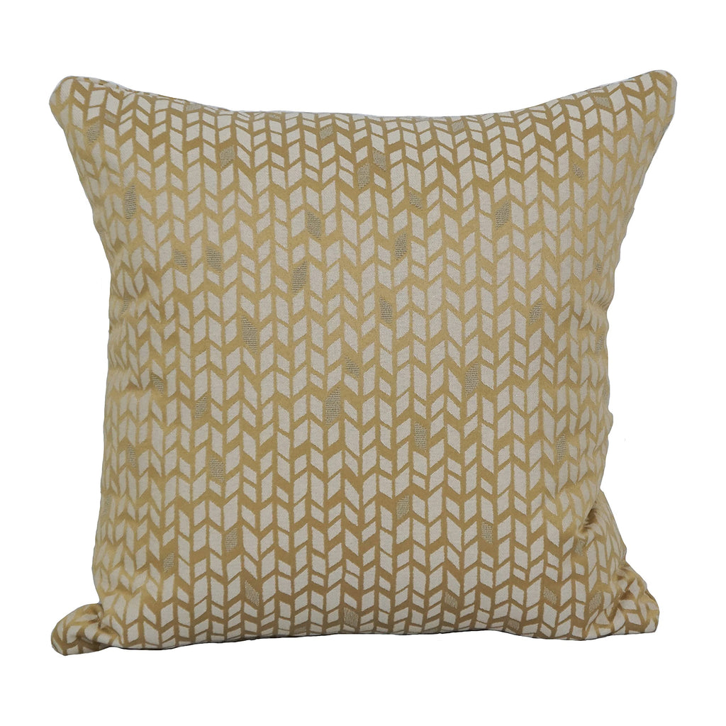 Blazing Needles Square Polyester Jacquard Throw Pillow, 17", Banyan Camel