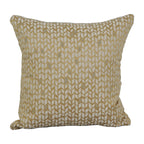 Blazing Needles Square Polyester Jacquard Throw Pillow, 17", Banyan Camel