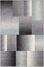 HomeRoots Grey 100% Twisted Polyester 7' x 9â€ Gray Modern Geometric Area Rug