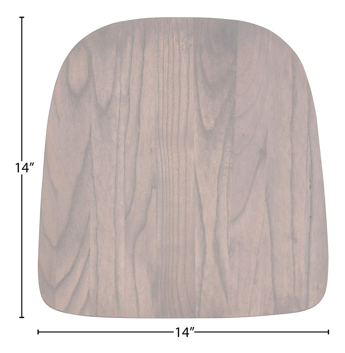 Flash Furniture Perry Rustic Walnut Wood Seat For Colorful Metal Chairs