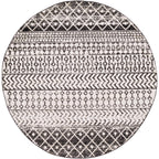 Livabliss Chester Boho Moroccan Area Rug,5'3'' Round,Black