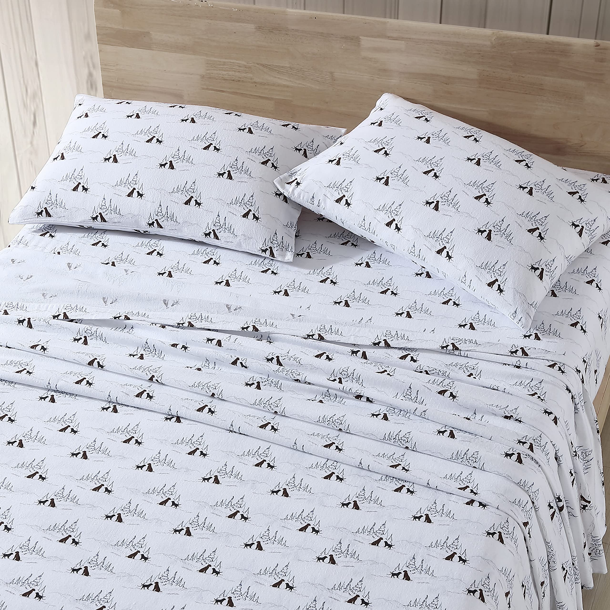 Eddie Bauer - King Sheet Set, Warm Breathable Cotton Flannel Bedding With Deep Pockets, Brushed For Extra Softness, Cozy Home De