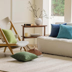 Home Brilliant 2 Pack Lined Linen Solid Textured Large Throw Euro Pillow Sham 26X26 Cushion Cover For Couch Floor Decorations, 2
