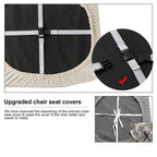 Genina Seat Covers For Dining Room Chair Seat Slipcovers Kitchen Chair Covers (Beige, 2 Pcs)