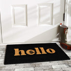 Calloway Mills 100211729Bnb Block Hello Doormat, 17' X 29', Black/Natural