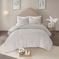Madison Park Laetitia 100% Cotton Duvet Set-Chenille Tufted Medallion Design All Season Cozy Bedding Shabby Chic Comforter Cover