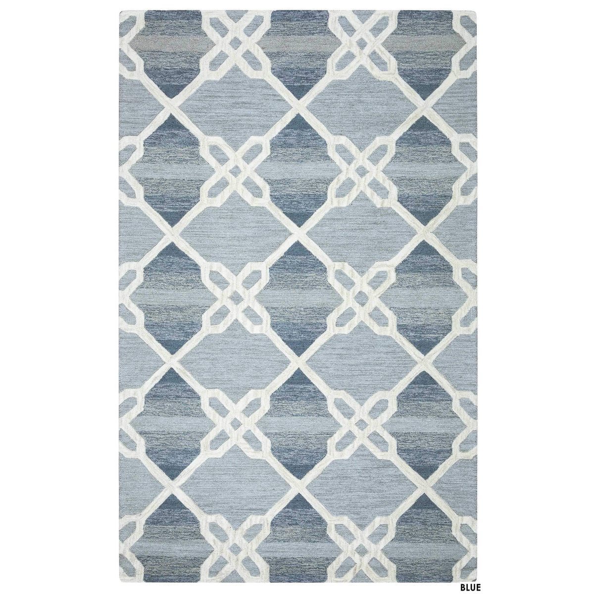 Rizzy Home Alora Decor Berlin 8' X 10' Trellis Blue/Gray/Rust/Blue Hand-Tufted Area Rug