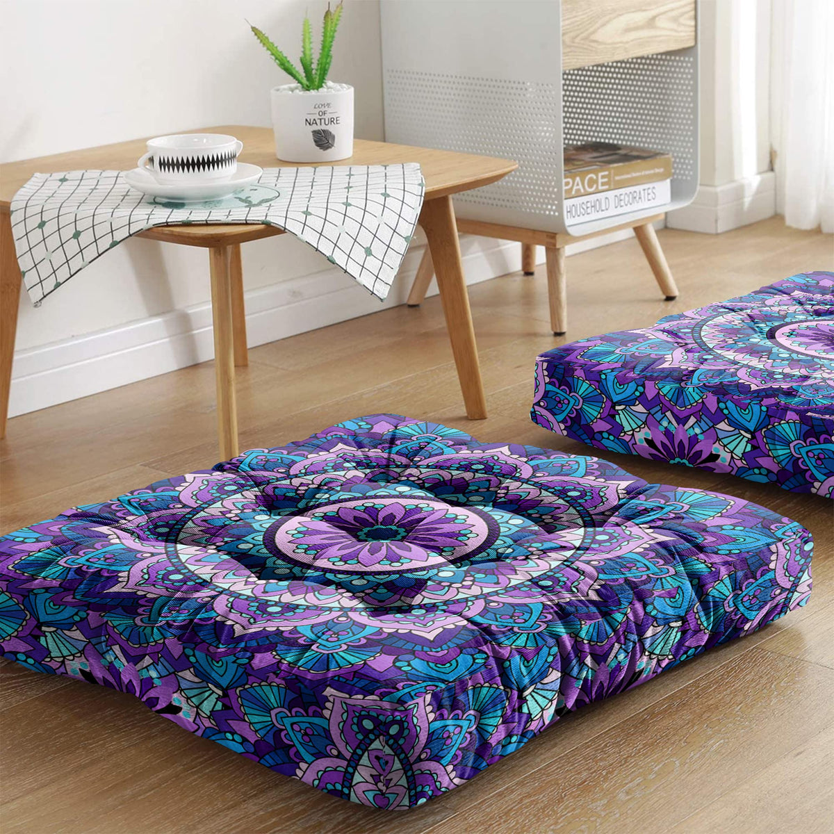 Mandala Meditation Cushion, Boho Meditation Mat, Meditation Pillows For Sitting On Floor, Cushions For Sitting In Home And Outdo