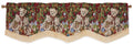 Violet Linen Decorative Christmas Teddy Bears Design Tapestry 60' X 15' Window Valance
