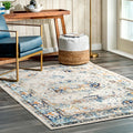 nuLOOM Ainsley Distressed Medallion Accent Rug, 3x5, Blue