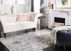 Safavieh Madison Collection Area Rug - 5'3'' X 7'6'', Cream & Light Grey, Boho Chic Glam Paisley Design, Non-Shedding & Easy Car