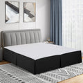 Cathay Home Double Brushed Microfiber Pleated Easy Fit Bed Skirt, Ultra Soft, Fade And Wrinkle Resistant - Black, King
