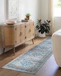 Livabliss Desta Vintage Oriental Area Rug,6'7'' Square,Blue/Grey