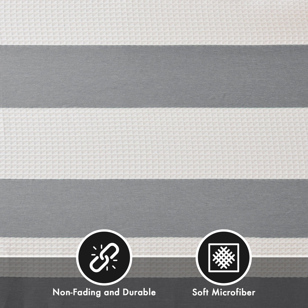 Madison Park Spa Waffle Shower Curtain Pieced Fabric Extra Long Premium Spa Quality Modern Shower Curtains For Bathroom, Tall 72X84, Charcoal