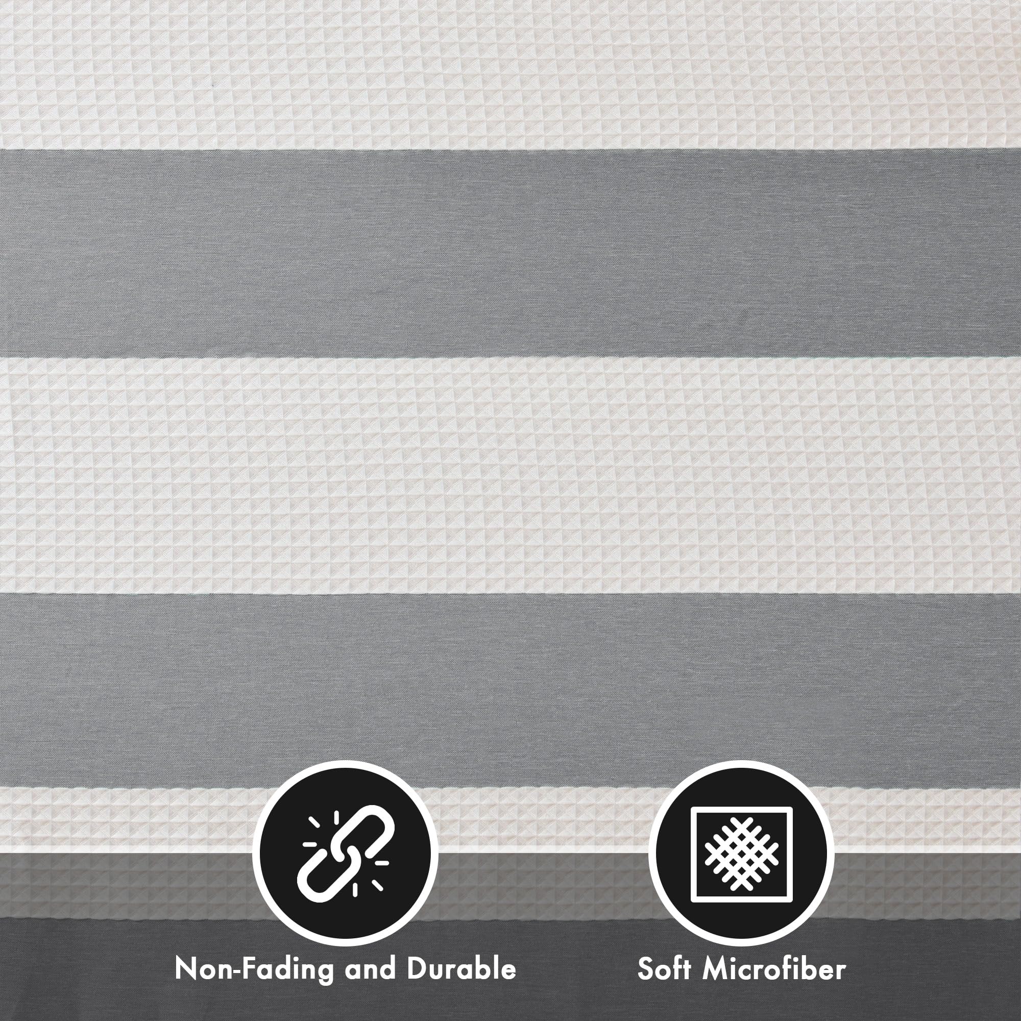 Madison Park Spa Waffle Shower Curtain Pieced Fabric Extra Long Premium Spa Quality Modern Shower Curtains For Bathroom, Tall 72X84, Charcoal