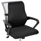 Mind Reader Ergonomic Lower Back Cushion, Office Chair Support, Posture Corrector, Memory Foam, 17'' L x 14.75'' W x 5'' H, Blac