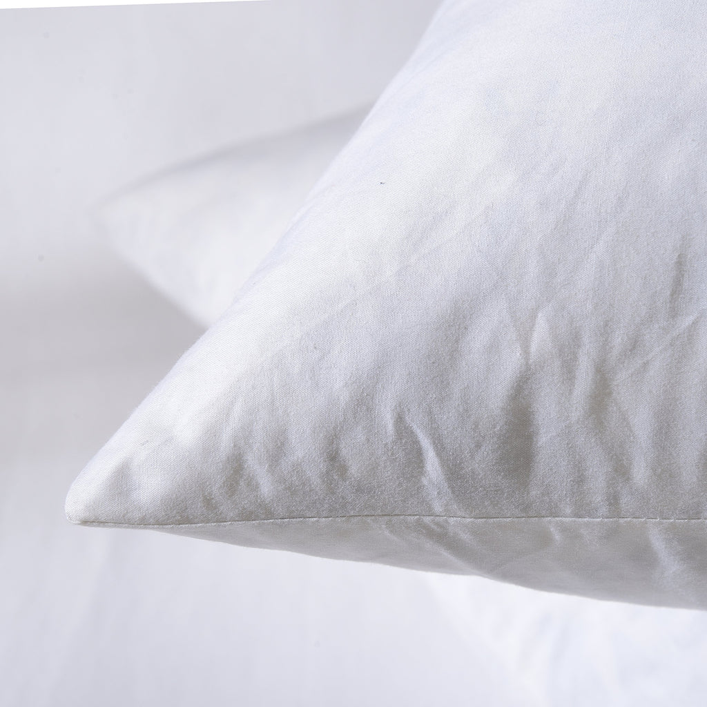 Basic Home14X24 Decorative Throw Pillow Inserts-Down Feather Pillow Inserts-Oblong-Cotton Fabric-Set Of 2-White.