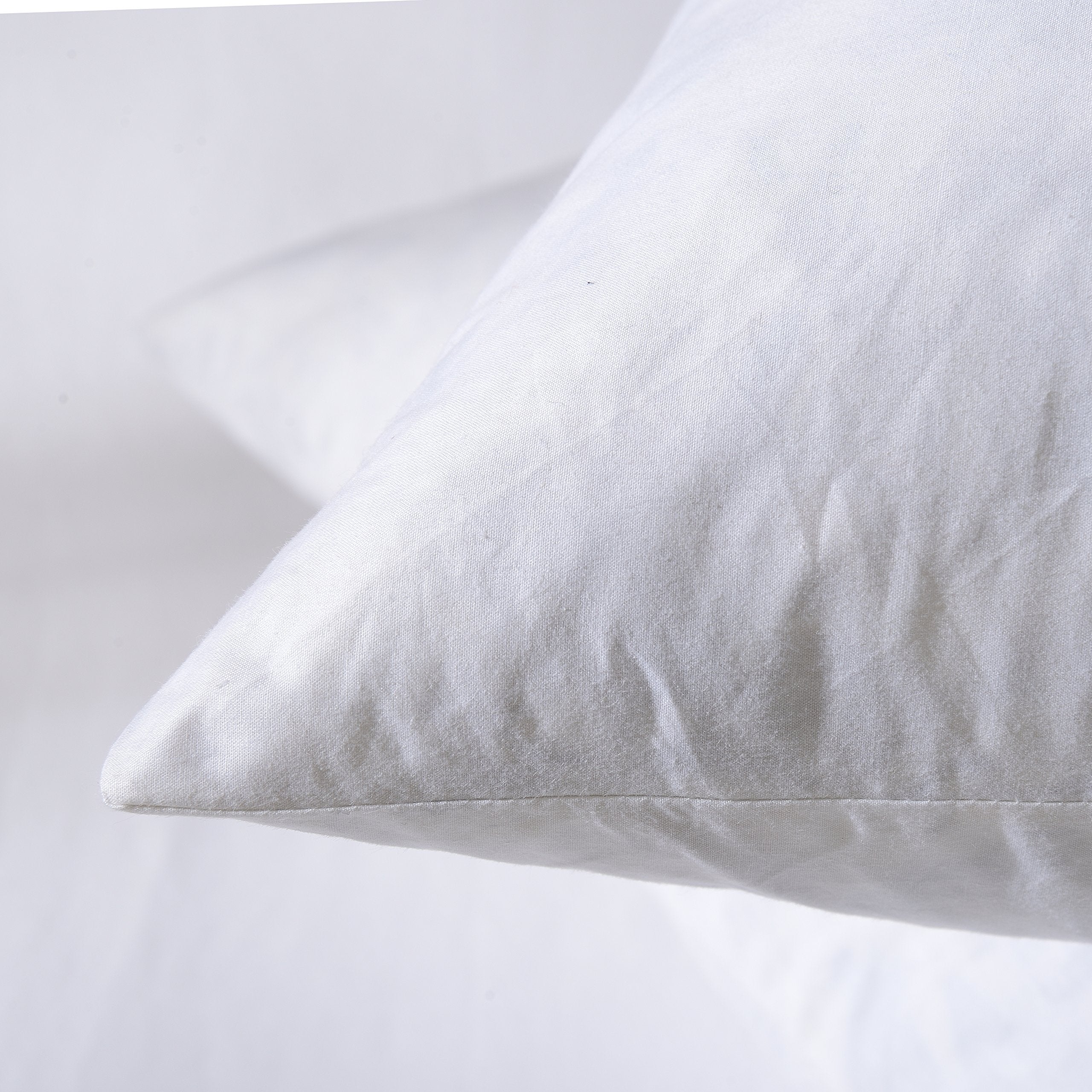 Basic Home14X24 Decorative Throw Pillow Inserts-Down Feather Pillow Inserts-Oblong-Cotton Fabric-Set Of 2-White.