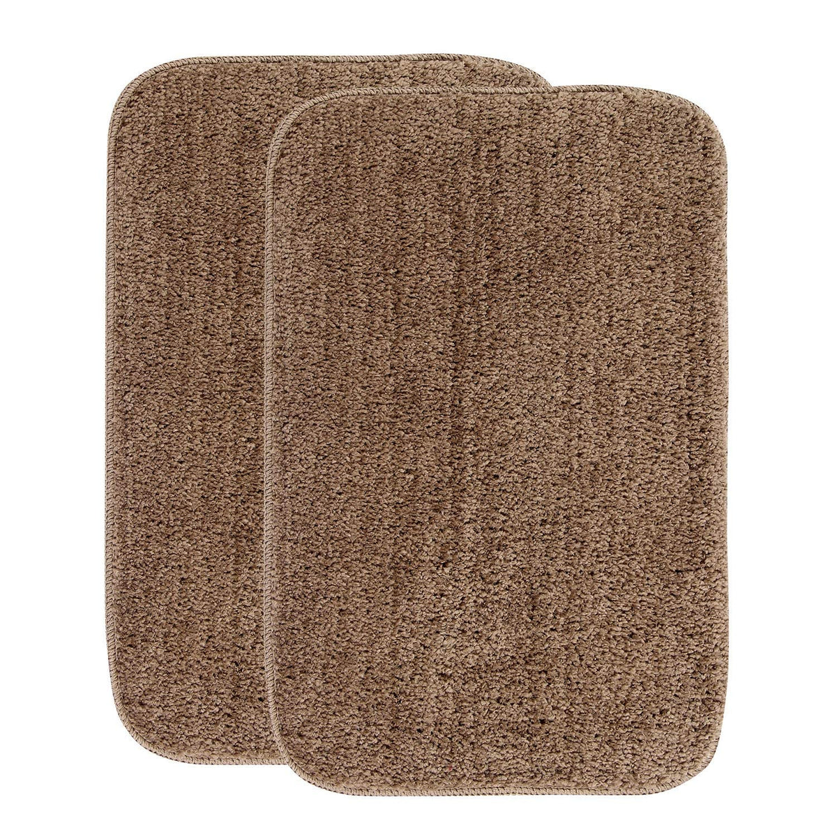 Shinzo Anti Slip Microfiber Bath Mat, (38x58 cm) (2 Piece, Beige)