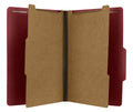 The File King Pressboard Classification Ruby Red Partition File Folder | Legal Size - Box Of 10 | Two Dividers | Six 2    Durabl