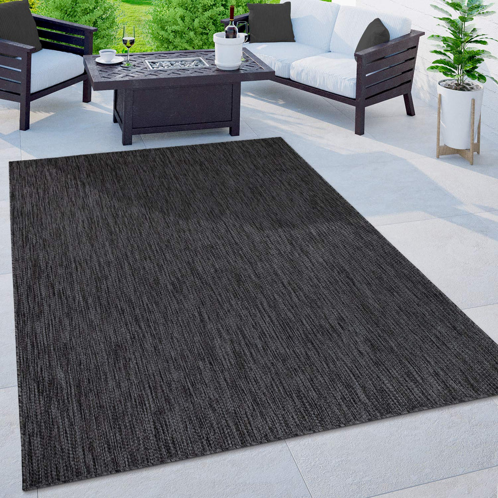 Solid Outdoor Rug For Patio Or Balcony Weatherproof In Mottled Green, Size: 6'7' X 9'2'