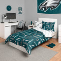 Foco Philadelphia Eagles Nfl Team Color Bed In A Bag Comforter Bedding 5 Piece Full Set